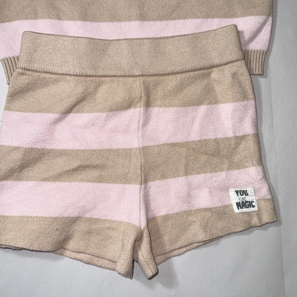 Grayson mini pink and tan striped set size 4t - Picture 2 of 7